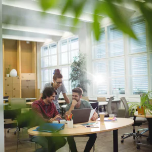 coworking space with meeting rooms