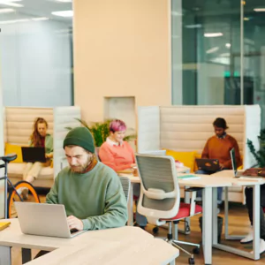 coworking space with meeting rooms