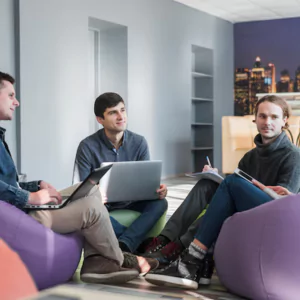 coworking space with meeting rooms